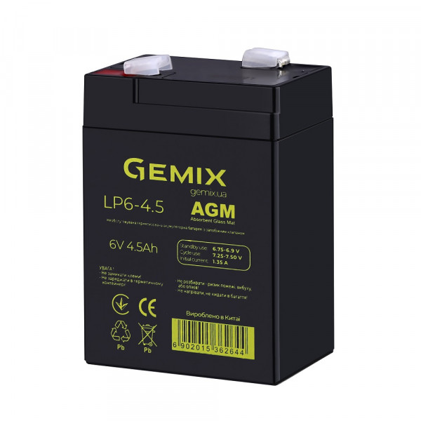 Фото - Аккумулятор для ИБП Gemix LP6-4.5
