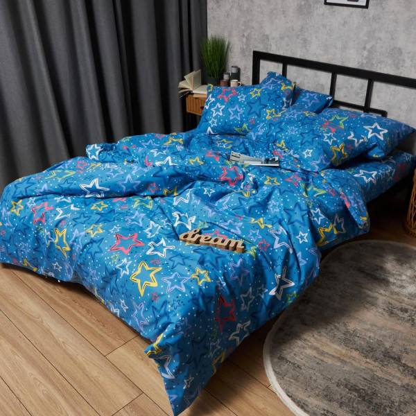 Фото - Комплект постельного белья Moon&Star Бязь Gold Люкс Galaxy Dreams 200х220 нав. 2х70х70 (MS-820009287)