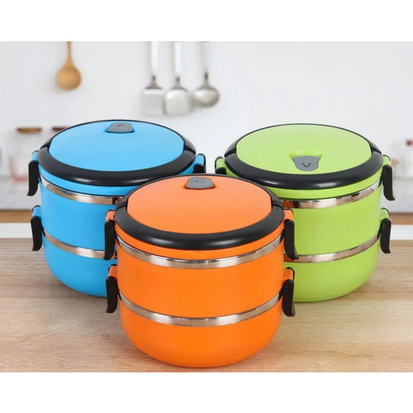 Фото - Термос для продуктов Heinner 0,7+0,7л Orange (HR-F-863-2P)