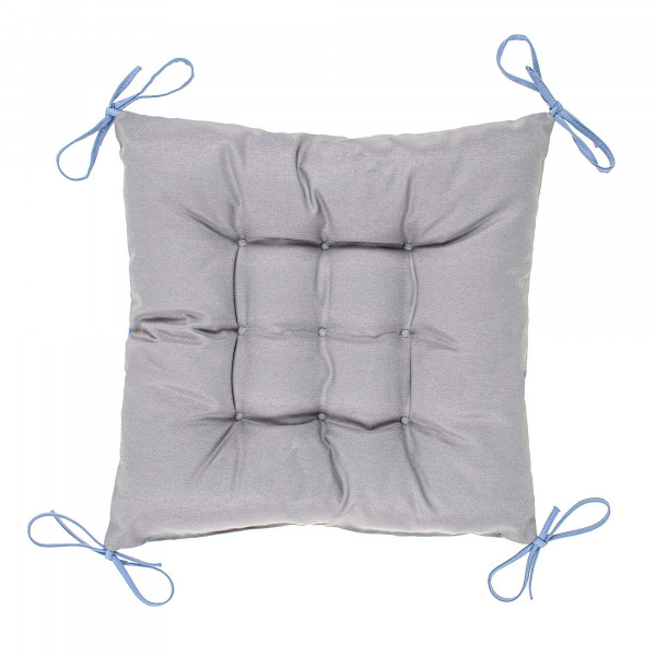Фото - Подушка для стула Home Line 40Х40 Полупанама деним+гретая серая (180144)