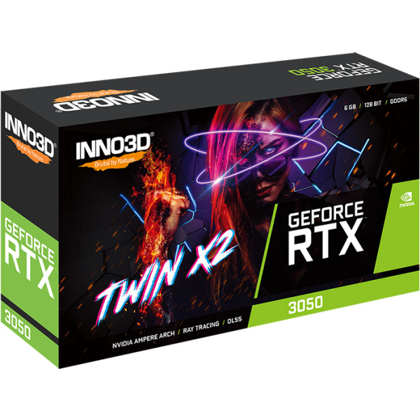 Фото - Видеокарта Inno3D NVIDIA GEFORCE RTX 3050 6GB TWIN X2 V2 (N30502-06D6-1880VA60)