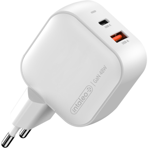 Фото - Сетевое зарядное устройство Intaleo 48W GaN USB-C PD+USB-A QC 3.0 TCGQPD482 White (1283126597763) Фото - Сетевое зарядное устройство Intaleo 48W GaN USB-C PD+USB-A QC 3.0 TCGQPD482 White (1283126597763)