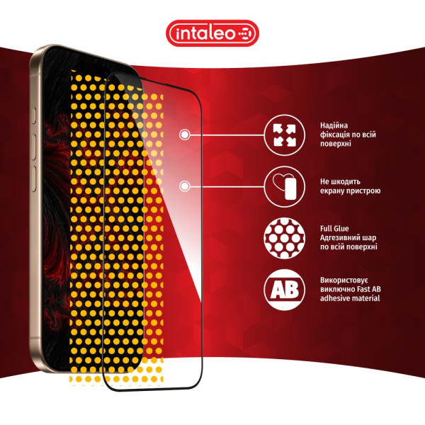 Фото - Защитное стекло для смартфона Intaleo Full Glue ESD for Apple iPhone 17 Pro Black (1283126626005)
