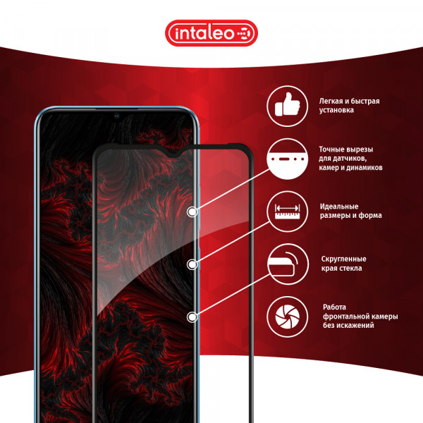 Фото - Защитное стекло для смартфона Intaleo Full Glue for RealMe C21 Black (1283126518508)