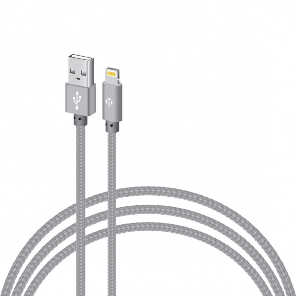 Фото - Кабель синхронизации данных Intaleo Lightning 2м (сірий) (CBGNYL2)