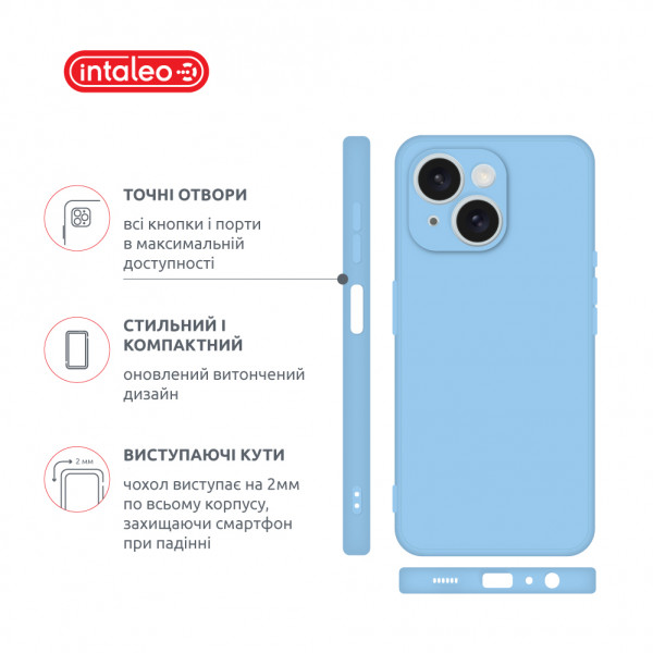 Фото - Чехол для смартфона Intaleo SoftShell for Apple iPhone 15 Light Blue (1283126585227)