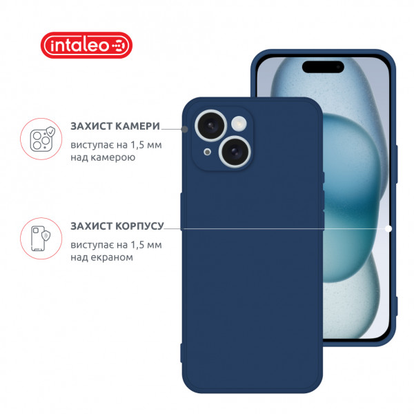 Фото - Чехол для смартфона Intaleo SoftShell for Apple iPhone 15 Plus Blue (1283126585265)