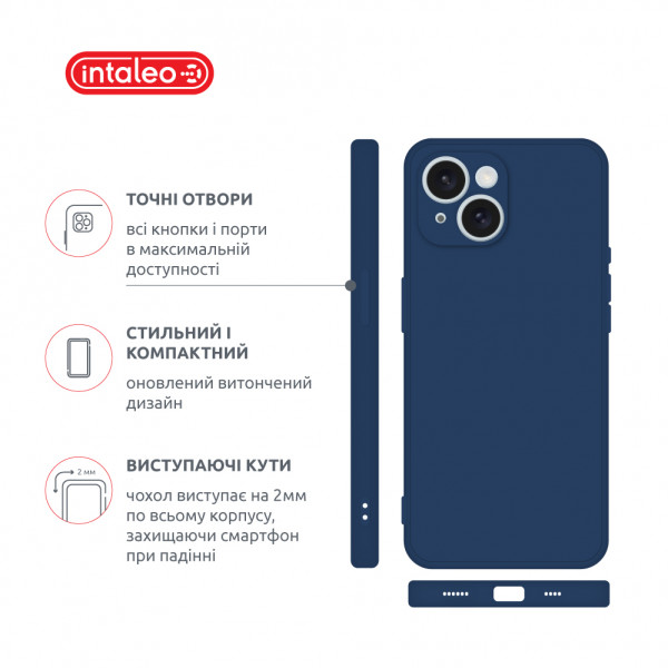 Фото - Чехол для смартфона Intaleo SoftShell for Apple iPhone 15 Plus Blue (1283126585265)