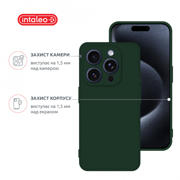 Фото - Чехол для смартфона Intaleo SoftShell for Apple iPhone 15 Pro Dark Green (1283126585333)