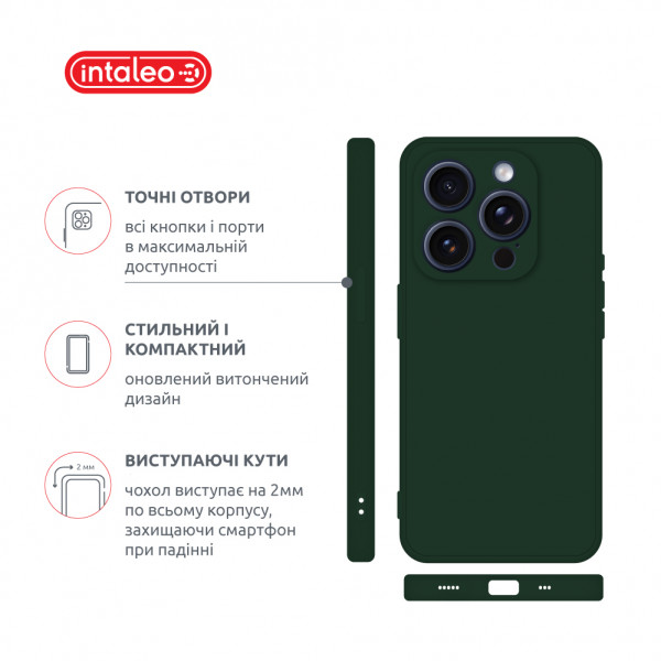 Фото - Чехол для смартфона Intaleo SoftShell for Apple iPhone 15 Pro Dark Green (1283126585333)