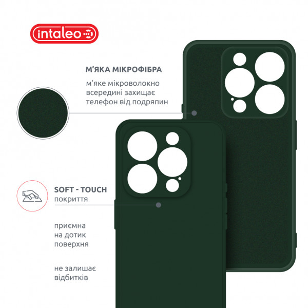 Фото - Чехол для смартфона Intaleo SoftShell for Apple iPhone 15 Pro Dark Green (1283126585333)