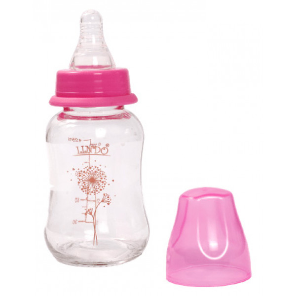 Фото - Бутылочка для кормления Lindo 125 мл (Рk 0980 роз)