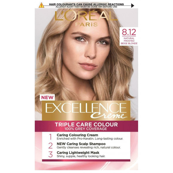 Фото - Краска для волос L'Oreal Excellence 8.12 Мистический блонд (3600523781300)