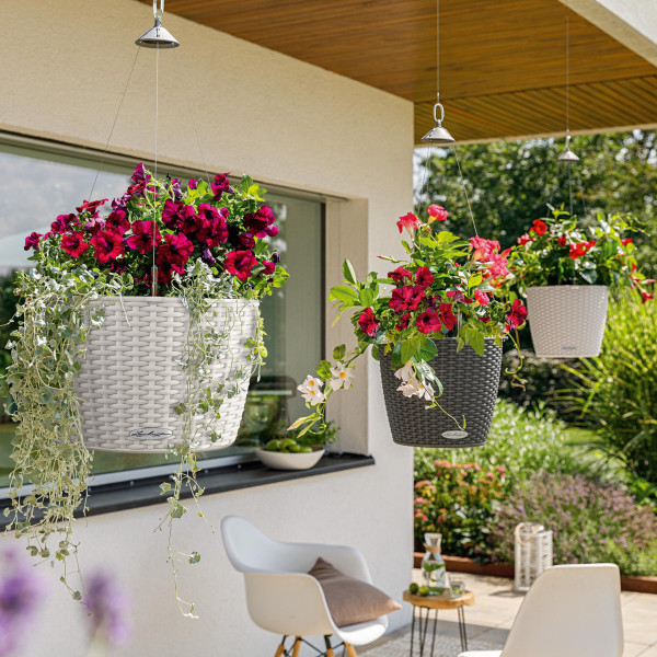 Фото - Вазон Lechuza Cottage Nido 28 графитовый черный 15203