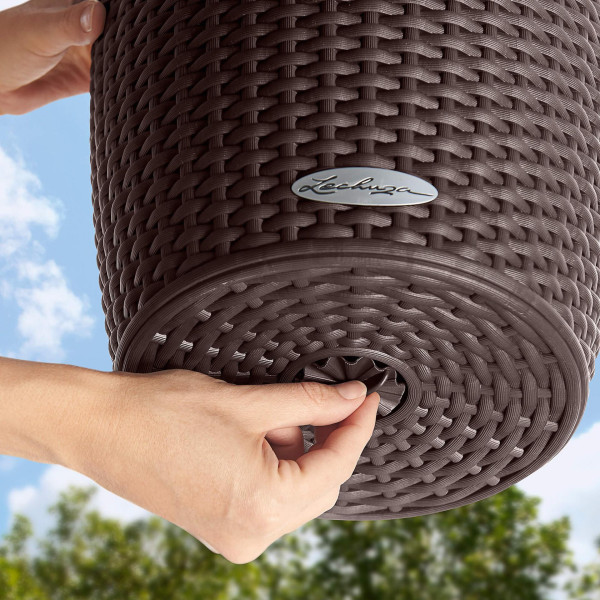 Фото - Вазон Lechuza Cottage Nido 28 графитовый черный 15203