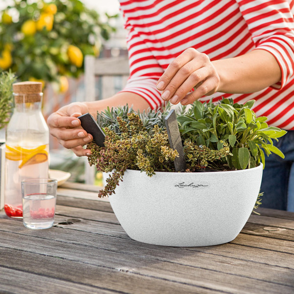 Фото - Вазон Lechuza Cubeto Stone 40 Графитово-черный 13842