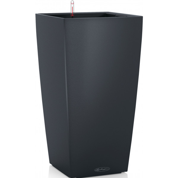 Фото - Вазон Lechuza Cubico Color 22 серый 13164 Фото - Вазон Lechuza Cubico Color 22 серый 13164