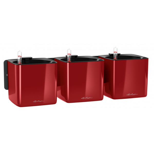 Фото - Набор кашпо Lechuza Green Wall Home Kit Glossy, 48х6х14 см, красный 13525