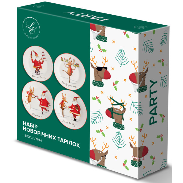 Фото - Набор тарелок Limited Edition NY PARTY 4х19 см в ассортименте (TRSC-HD5025-4P06)