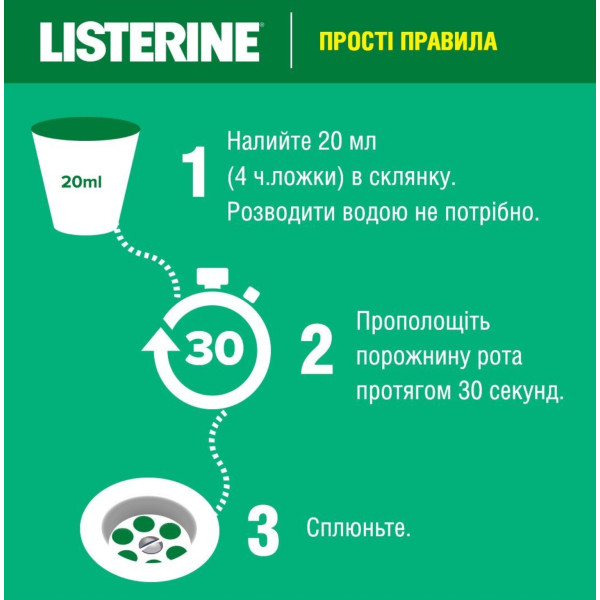Фото - Ополаскиватель для полости рта Listerine Всплеск свежести 500 мл (5010123703547)