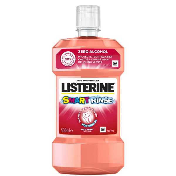 Фото - Ополаскиватель для полости рта Listerine SMART RINSE 500 мл (3574661787190)