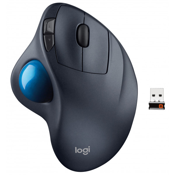 Фото - Мышь беспроводная Logitech Trackball M570 USB Silver/Blue (910-001882)