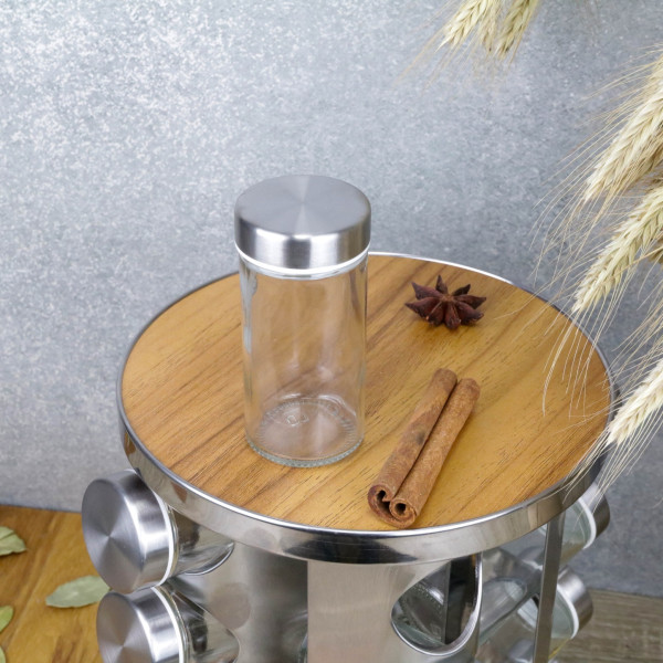 Фото - Набор емкостей для специй и приправ Love You Home на подставке, крутящейся 16 ед. (61032)