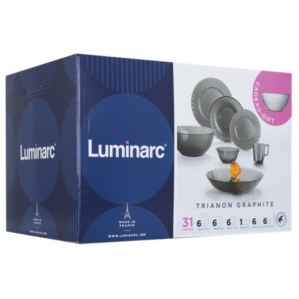 Фото - Столовый сервиз Luminarc Trianon Graphite 31 пр. (N5756)