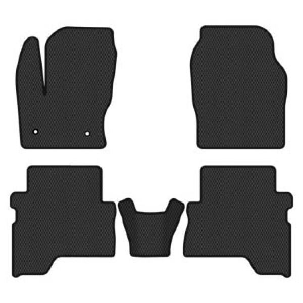 Фото - Коврики ворсовые в салон авто EVAtech Standard для Ford C-Max (C344) (2 clips) 2010-2019 2 поколение Minivan EU черный кант FD12377C5FC2VEB