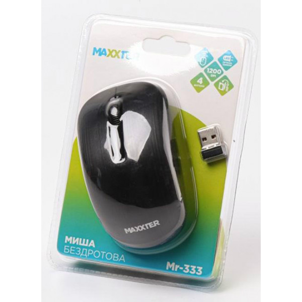 Фото - Мышь беспроводная Maxxter Mr-333 Black USB