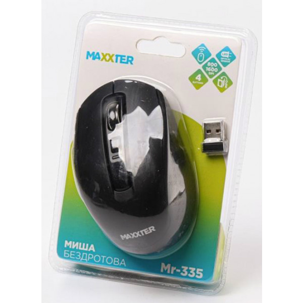 Фото - Мышь беспроводная Maxxter Mr-335 Black USB