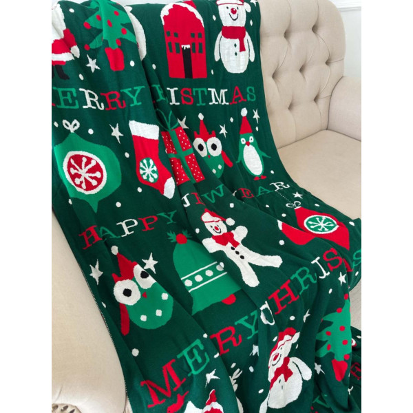 Фото - Плед полуторный Прованс Merry Chistmas 130х170 см (032465)