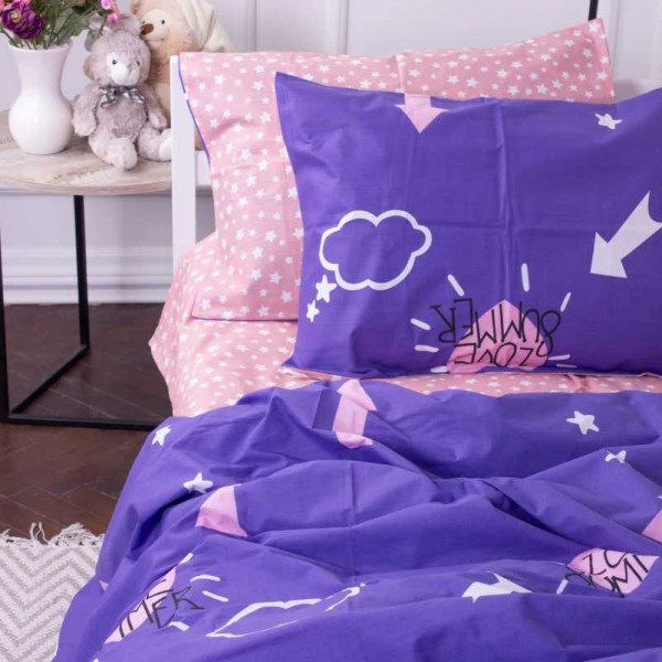 Фото - Комплект постельного белья детский MirSon 143х210 см Kids Time №137 Nina 2 Бязь (2200007074778)