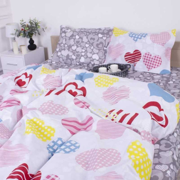 Фото - Комплект постельного белья детский MirSon Бязь 17-0532 Bright hearts 110х140 (2200003782219)