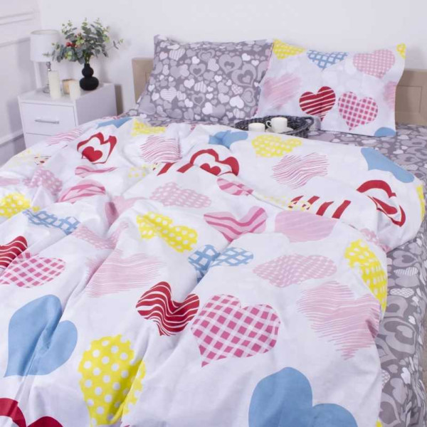 Фото - Комплект постельного белья детский MirSon Бязь 17-0532 Bright hearts 110х140 (2200003782219) Фото - Комплект постельного белья детский MirSon Бязь 17-0532 Bright hearts 110х140 (2200003782219)