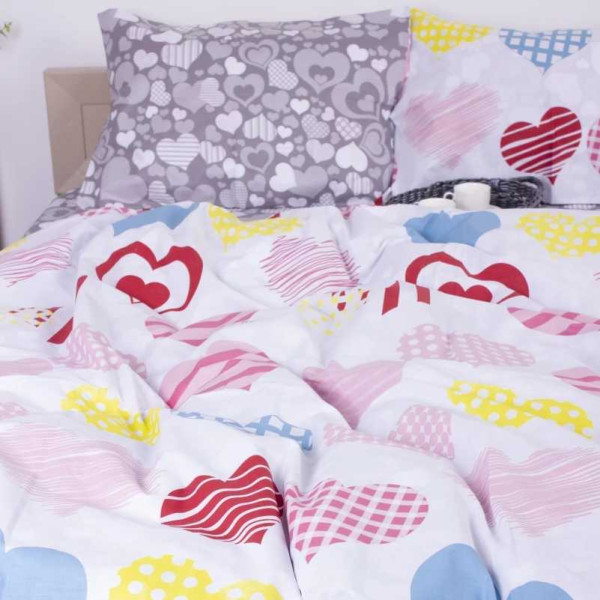 Фото - Комплект постельного белья детский MirSon Бязь 17-0532 Bright hearts 110х140 (2200003782219)