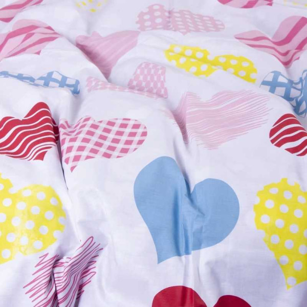 Фото - Комплект постельного белья детский MirSon Бязь 17-0532 Bright hearts 110х140 (2200003782219)