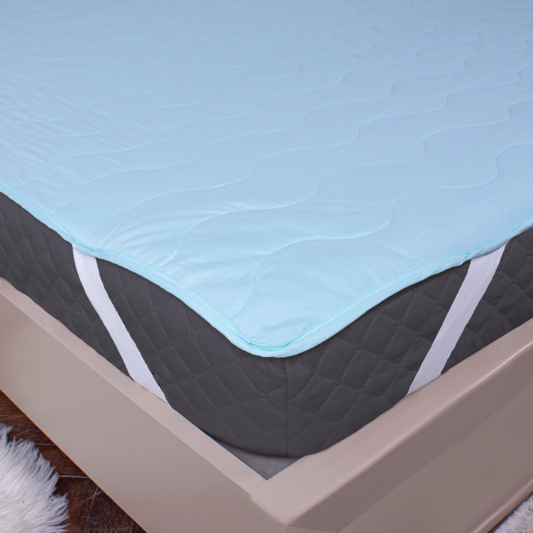 Фото - Наматрасник MirSon Eco Light №1716 Wool Blue 150x200 см (2200002889100)