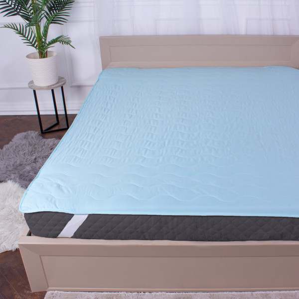 Фото - Наматрасник MirSon Eco Light №1716 Wool Blue 150x200 см (2200002889100)