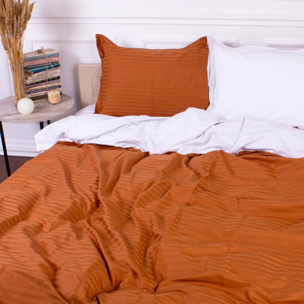 Фото - Комплект постельного белья детский MirSon Satin Stripe 30-0005 + 30-0001 Batul 110х140 (2200005246368)