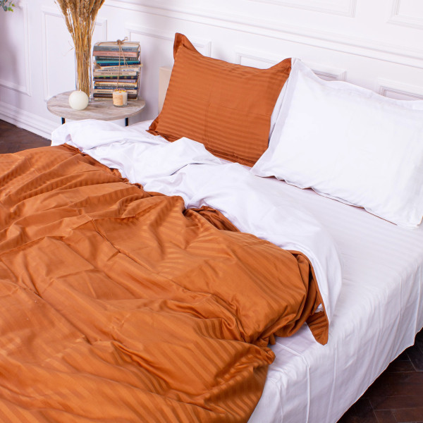 Фото - Комплект постельного белья детский MirSon Satin Stripe 30-0005 + 30-0001 Batul 110х140 (2200005246368)