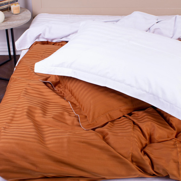 Фото - Комплект постельного белья детский MirSon Satin Stripe 30-0005 + 30-0001 Batul 110х140 (2200005246368)