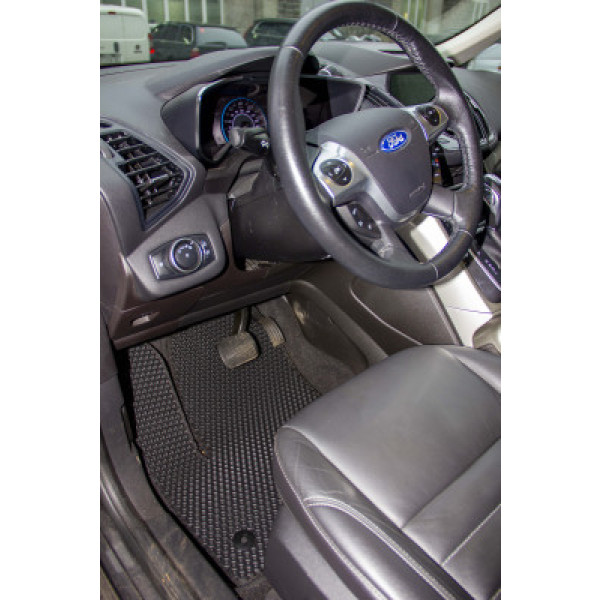 Фото - Коврики ворсовые в салон авто EVAtech Standard для Ford C-Max (C344) (2 clips) 2010-2019 2 поколение Minivan EU черный кант FD12377C5FC2VEB