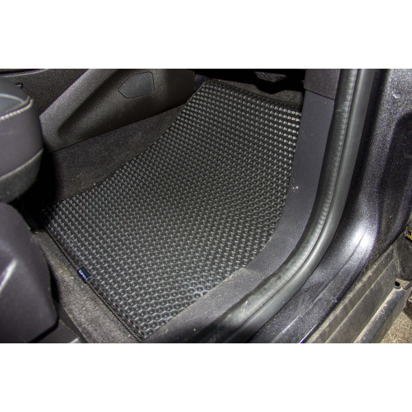 Фото - Коврики ворсовые в салон авто EVAtech Standard для Ford C-Max (C344) (2 clips) 2010-2019 2 поколение Minivan EU черный кант FD12377C5FC2VEB