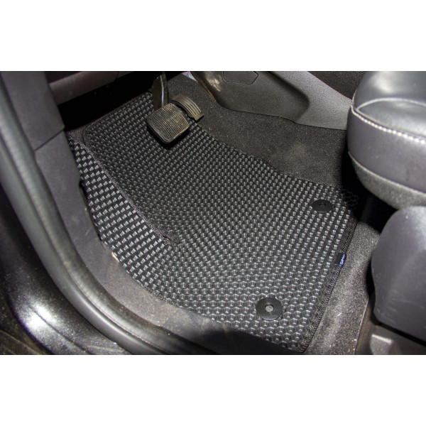 Фото - Коврики ворсовые в салон авто EVAtech Standard для Ford C-Max (C344) (2 clips) 2010-2019 2 поколение Minivan EU черный кант FD12377C5FC2VEB
