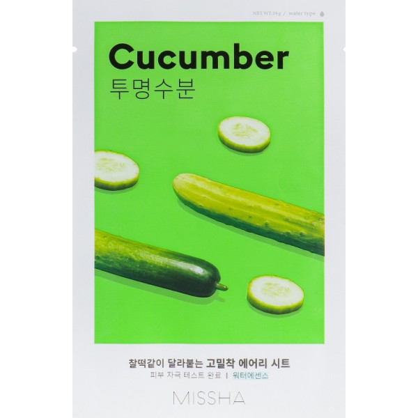 Фото - Маска для лица Missha Airy Fit Sheet Mask Cucumber 19 г (8809581454712) Фото - Маска для лица Missha Airy Fit Sheet Mask Cucumber 19 г (8809581454712)