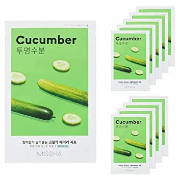 Фото - Маска для лица Missha Airy Fit Sheet Mask Cucumber 19 г (8809581454712)