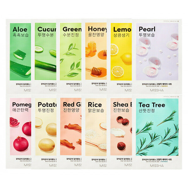 Фото - Маска для лица Missha Airy Fit Sheet Mask Cucumber 19 г (8809581454712)