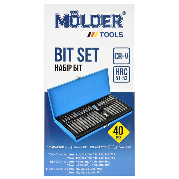 Фото - Набор бит для отвертки Molder CR-V 40 шт. (MT68040)