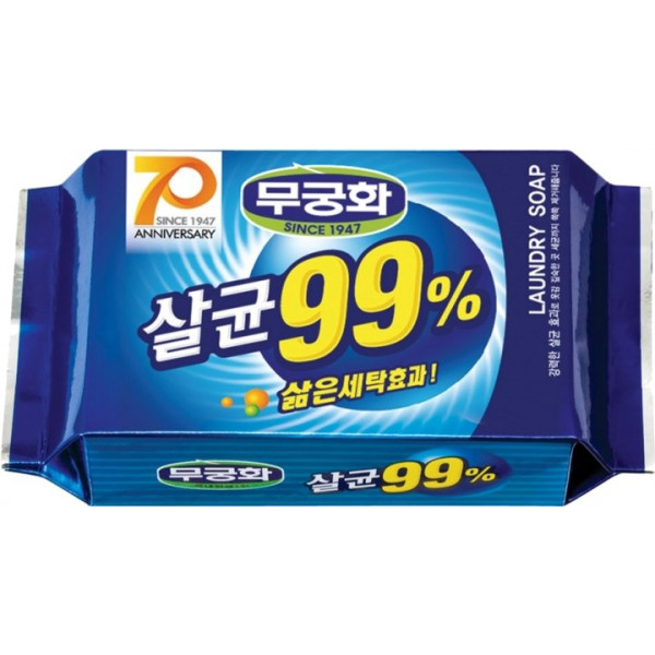 Фото - Мыло хозяйственное Mukungwha 99% антибактериальное 230г